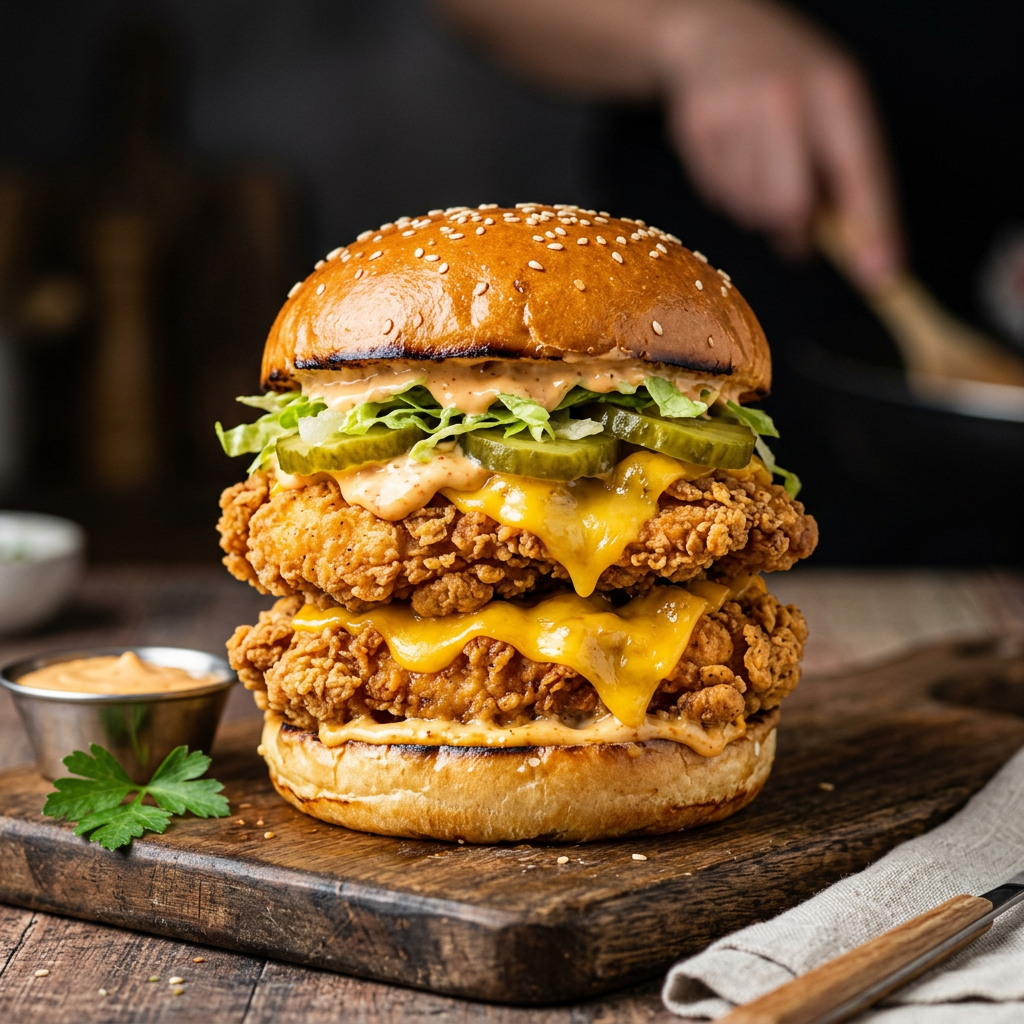Double Chicken Burger